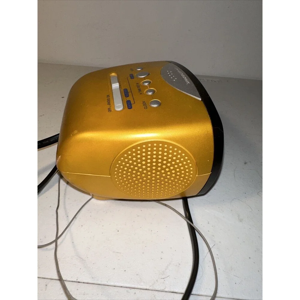 VTG RARE SONY Dream Machine ICF-C111 Radium Gold Orange Alarm Clock Radio TESTED